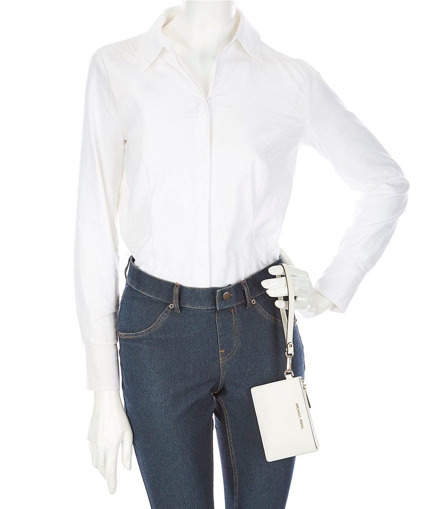 Michael Kors Zebra Signature Jet Set Double Zip Wristlet