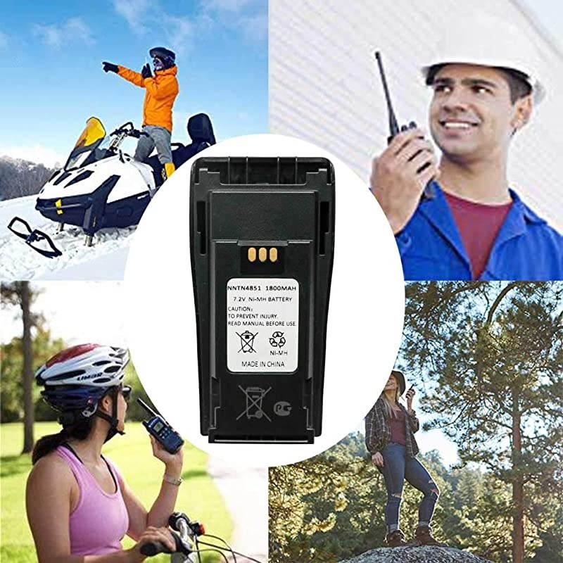 NNTN4851 NNTN4851A NNTN4496 NNTN4497AR NNTN4970A 72V 1800mAh NiMH TwoWay Radio Battery Replacement for Motorola CP040 CP140 CP150 CP160 CP180 CP200 PR400 EP450+Belt Clip