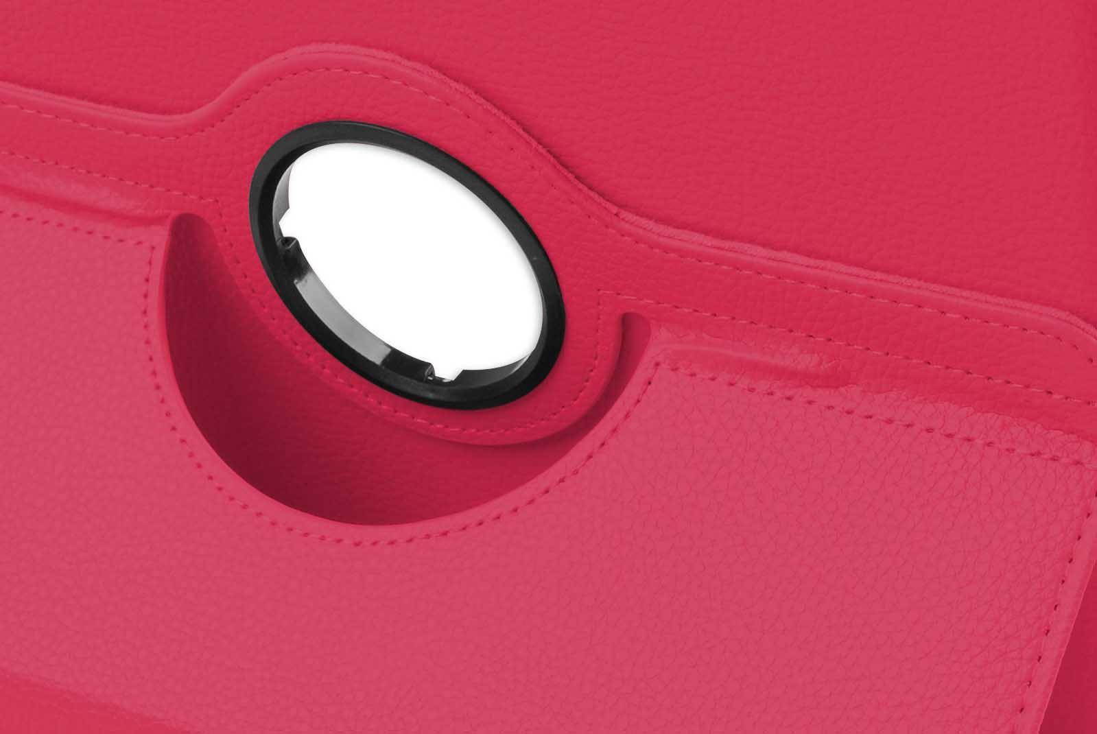 Hellfire Trading PU Leather Case 360 Rotatin for Samsung Galaxy Tab S 10.5" T800 - Hot Pink