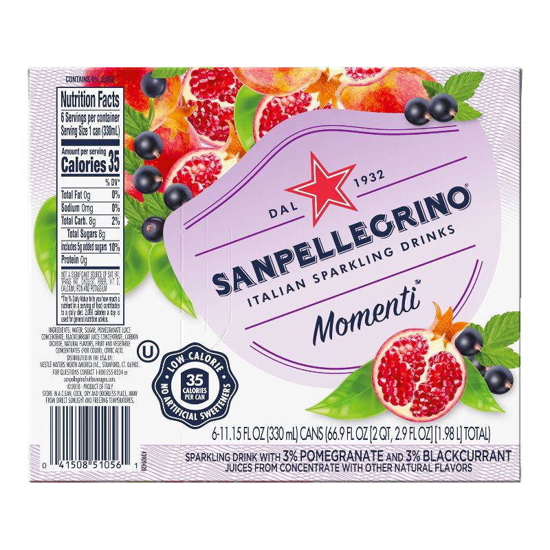 Sanpellegrino Momenti Pomegranate & Blackcurrant - 6pk/11.15 fl oz Cans