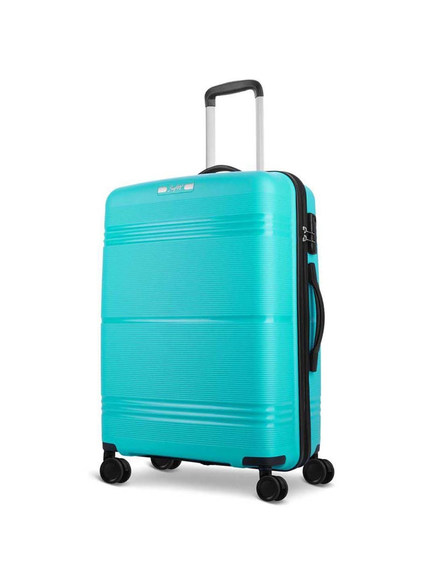 Skybags Paratrip Turquoise Textured Hard Medium Trolley Bag - 48 cm