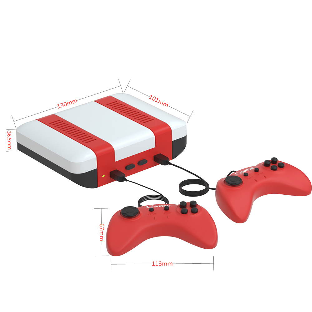 MINI Red & White TV Game Console, Retro Classic Mini Game Console Childhood Game Consoles Built-in 620 Game Dual Control 8-Bit Handheld Game Player for TV Video