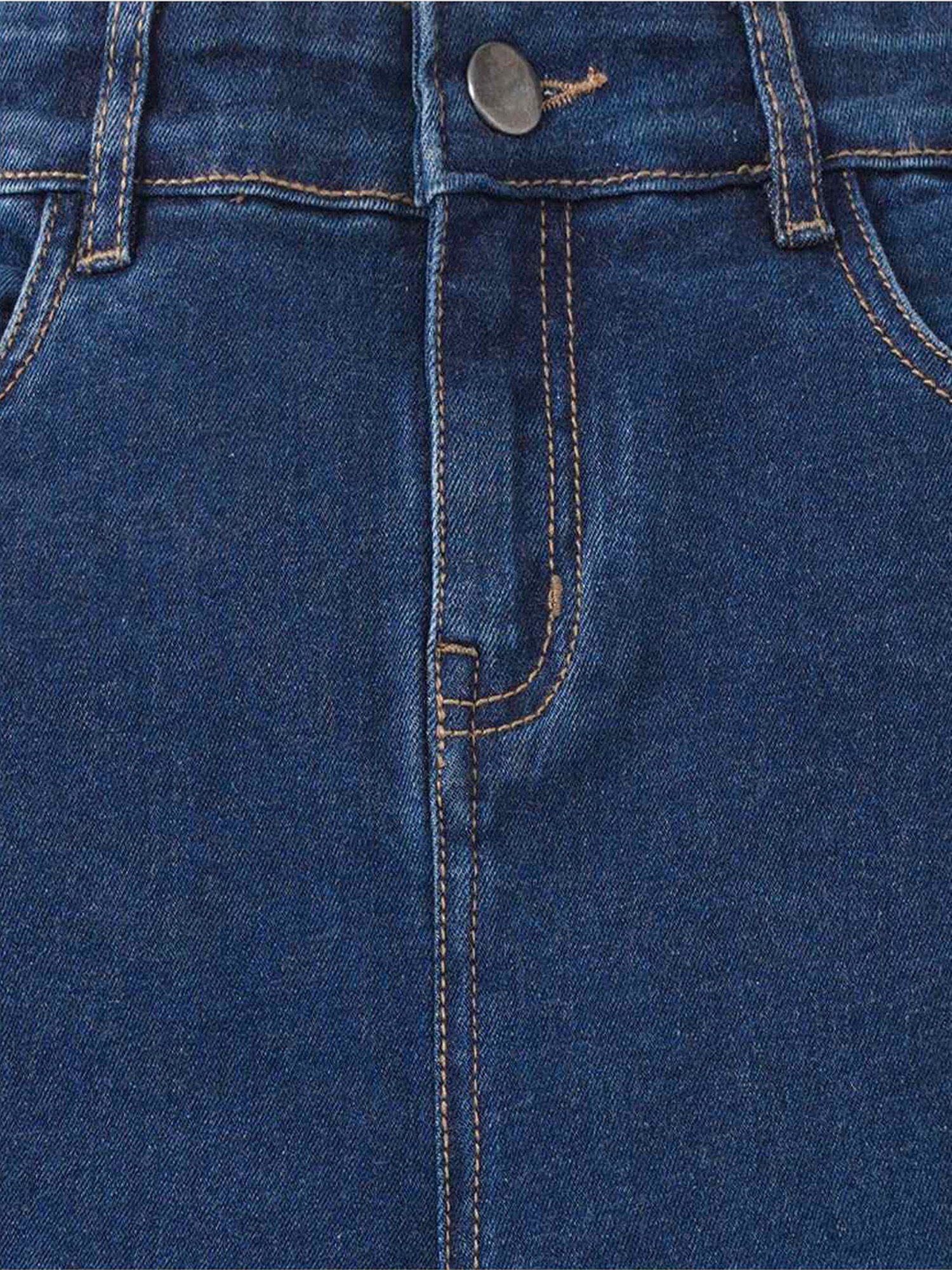 Edheads Girls Blue Cotton Wide Fit Jeans