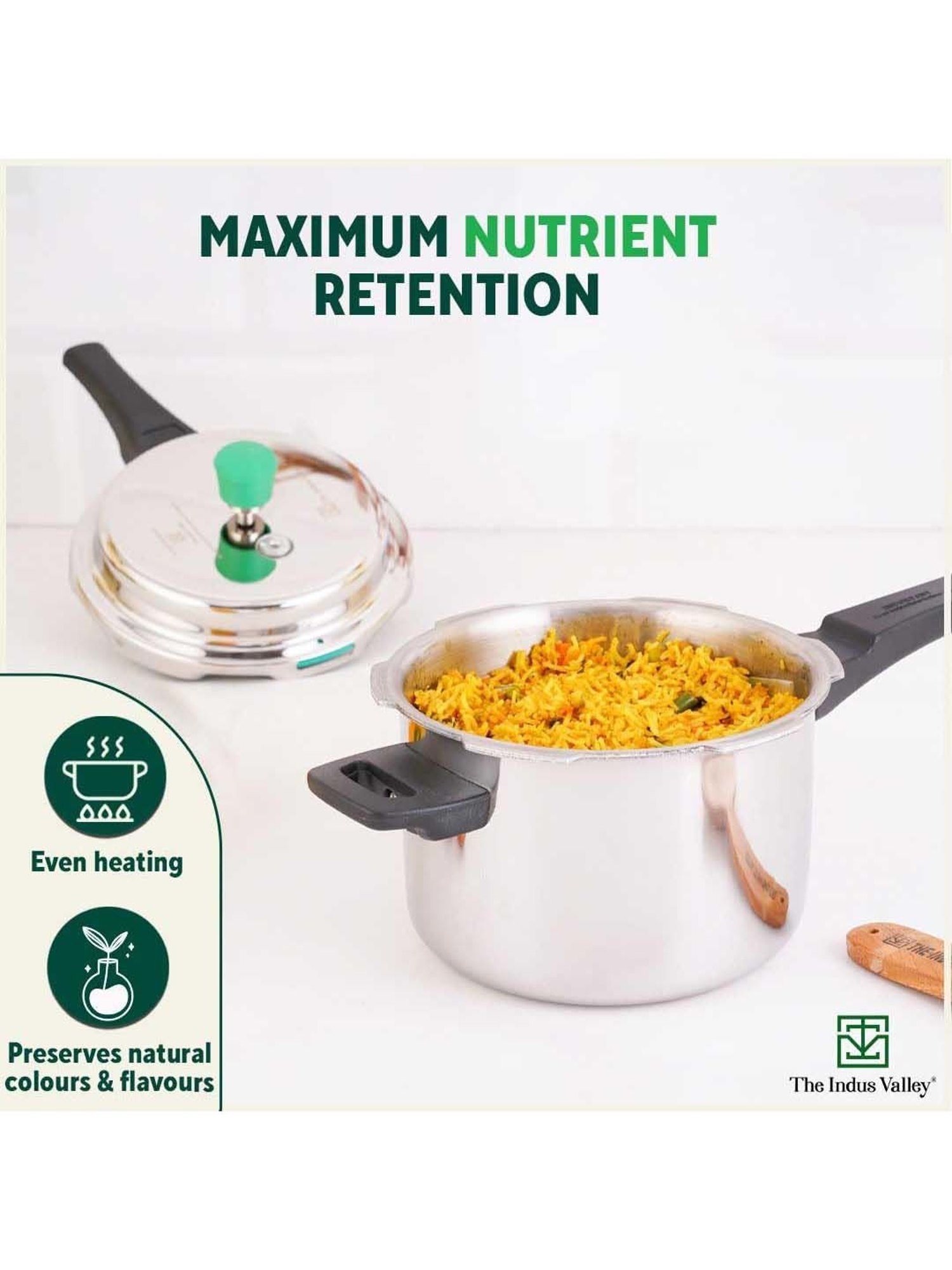 Borosil Silver Aluminium Pressure Cooker (5 L)