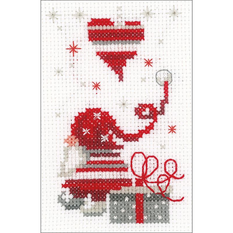 Vervaco Greeting Card Counted Cross Stitch Kit 4.25"X6" 3/Pk-Christmas Gnomes (14 Count)