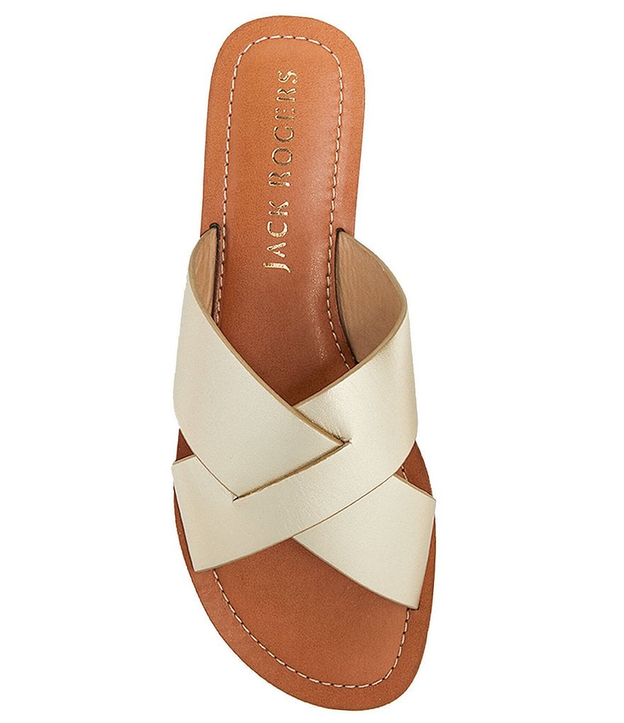 Jack Rogers Slotted Sloane X Band Leather Sandals