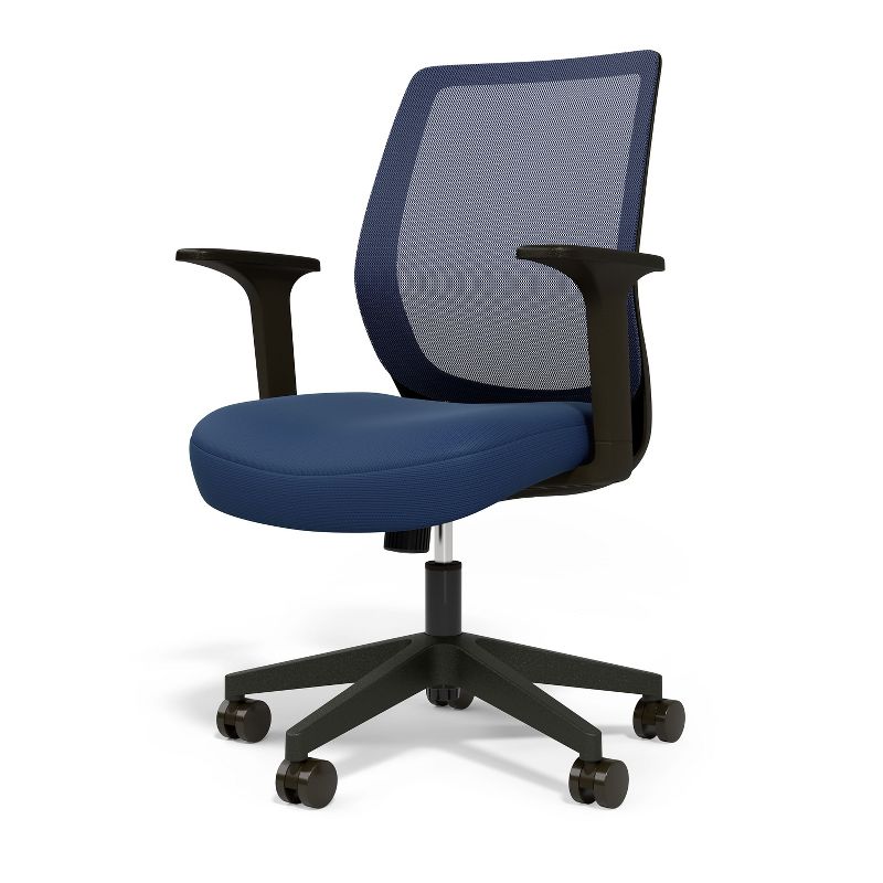 Union & Scale Essentials Mesh Back Fabric Task Chair, Blue (UN56965) UN59416