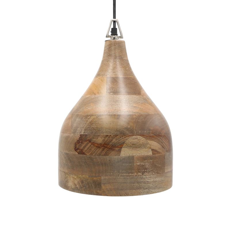 15" Bergen Teardrop Wood Pendant - River of Goods