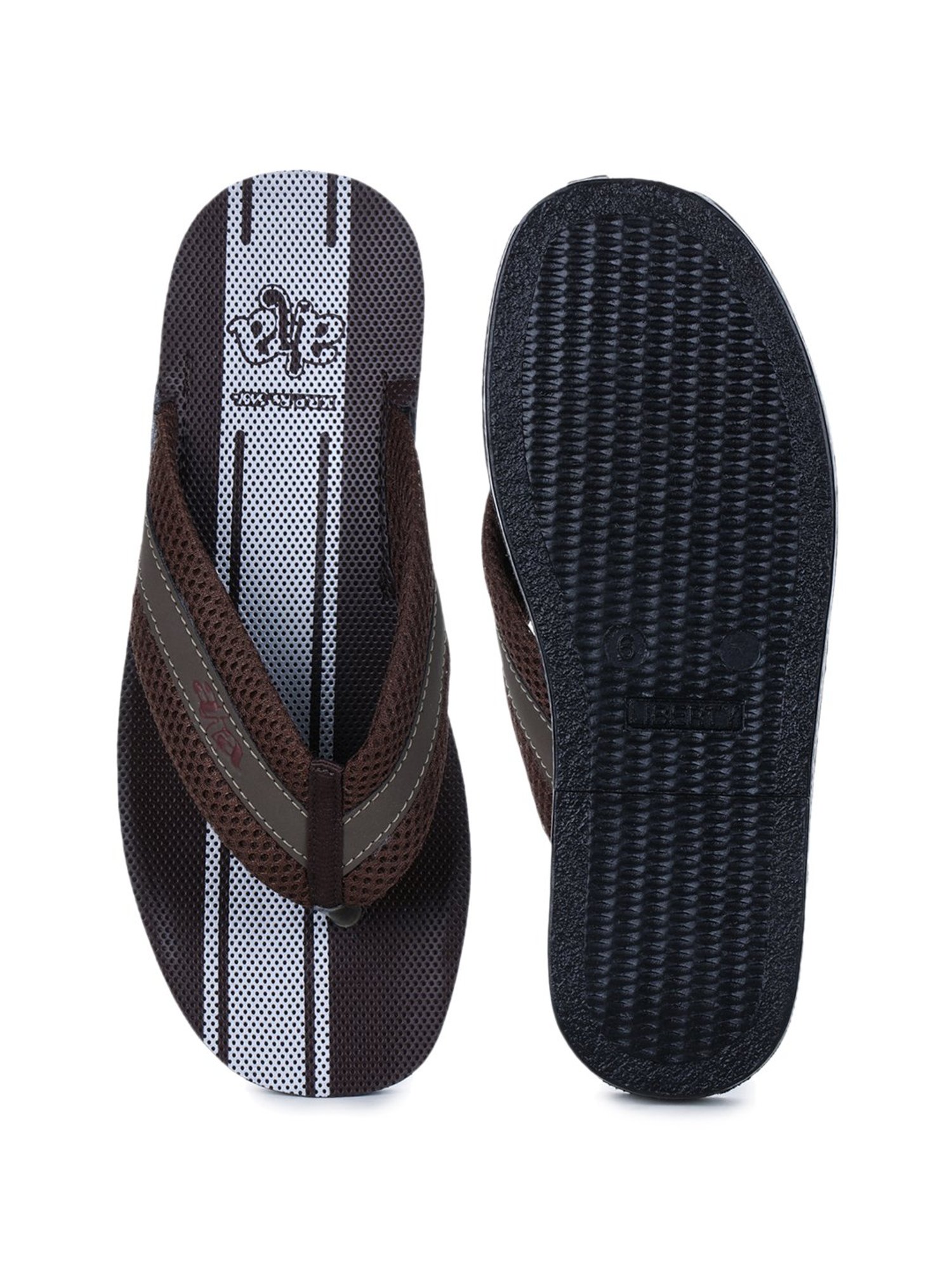 Aha by Liberty Men's Brown & Grey Flip Flops