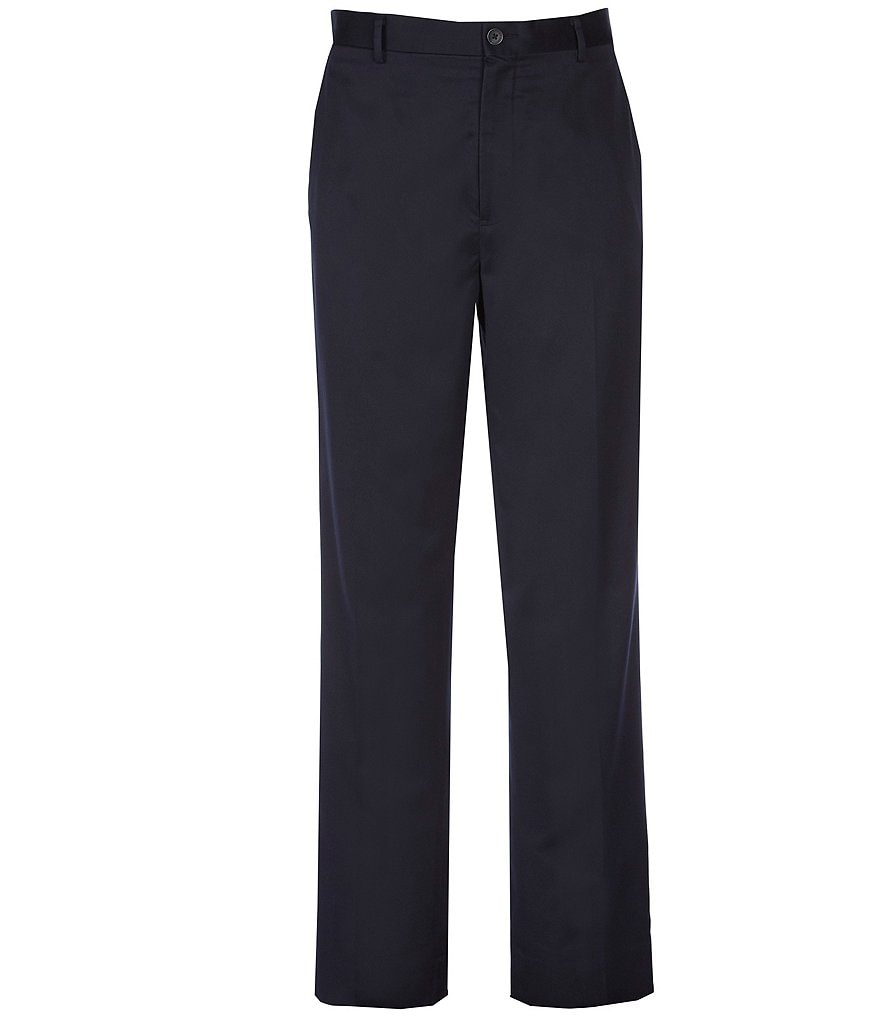 Hart Schaffner Marx Flat-Front Twill Relaxed Fit Chino Suit Separates Dress Pants