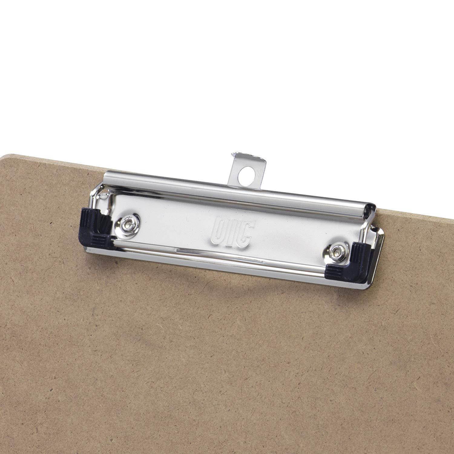 Officemate Letter Size Wood Clipboards, Low Profile Clip, 24 Pack Clipboard, Brown (83824)