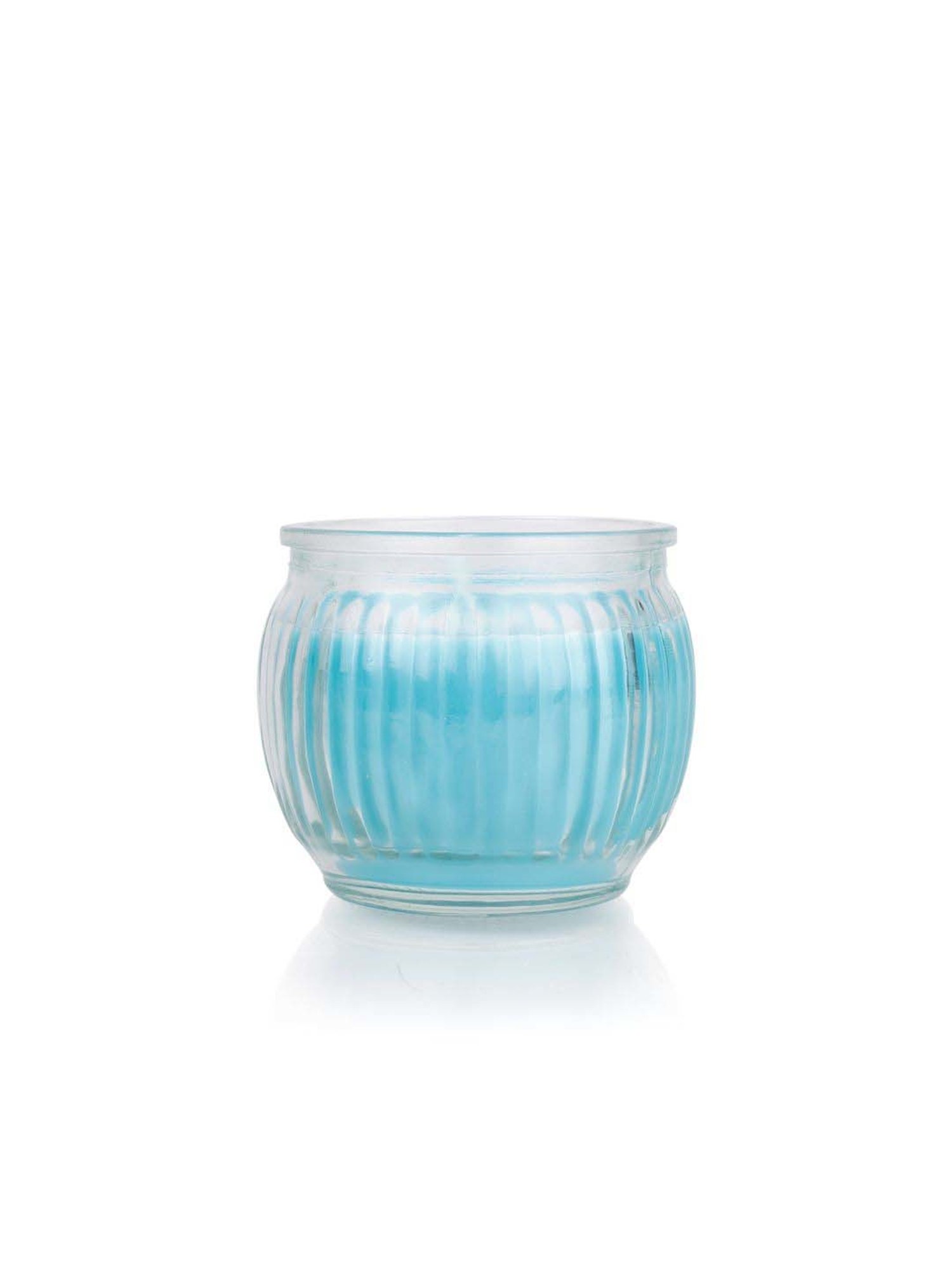 IRIS Blue Home Fragrances Cool Blue Ribbed Jar Candle - Set of 3