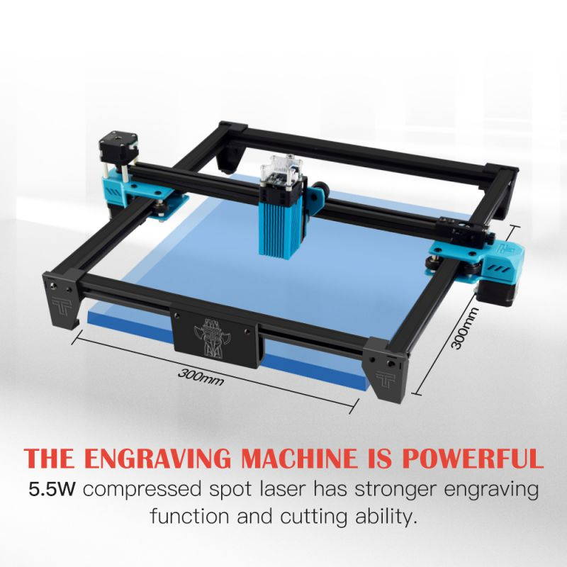 Totem CNC Laser Engraving Machine 2.5W 30 x 40cm 2Axis DIY Engraver Desktop Wood Router / Cutter / Printer + Laser Goggles