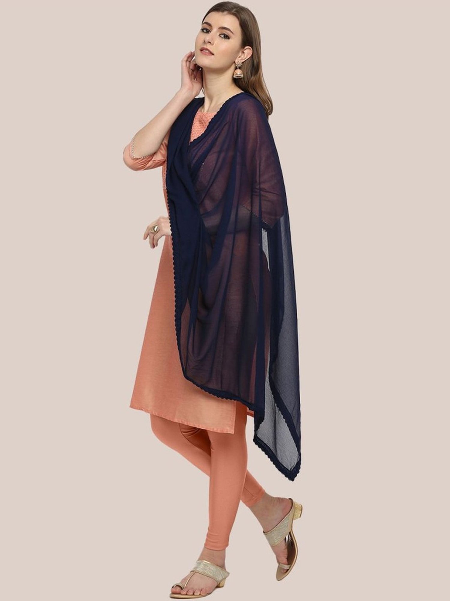 Dupatta Bazaar Navy Blue Dupatta