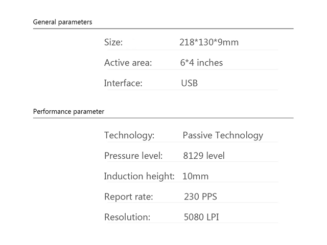 VEIKK S640 Digital Graphics Drawing Tablet 6*4 inch Pen Tablet with 8192 Levels Pressure Passive Pen 5080 LPI One-Touch Eraser Hand Painted Tablet