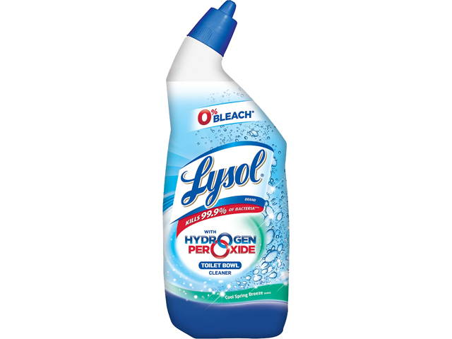 LYSOL 19200-98011 Toilet Bowl Cleaner w/ Hydrogen Peroxide, Cool Spring Breeze, 24 oz., 9/Carton