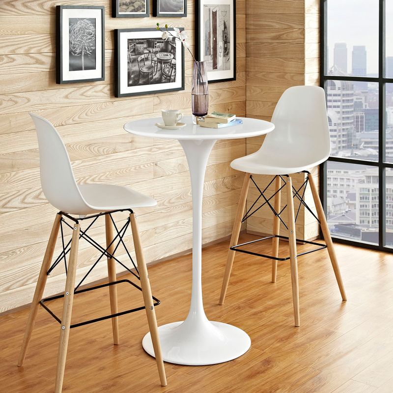 Lippa 28" Wood Bar Table White - Modway