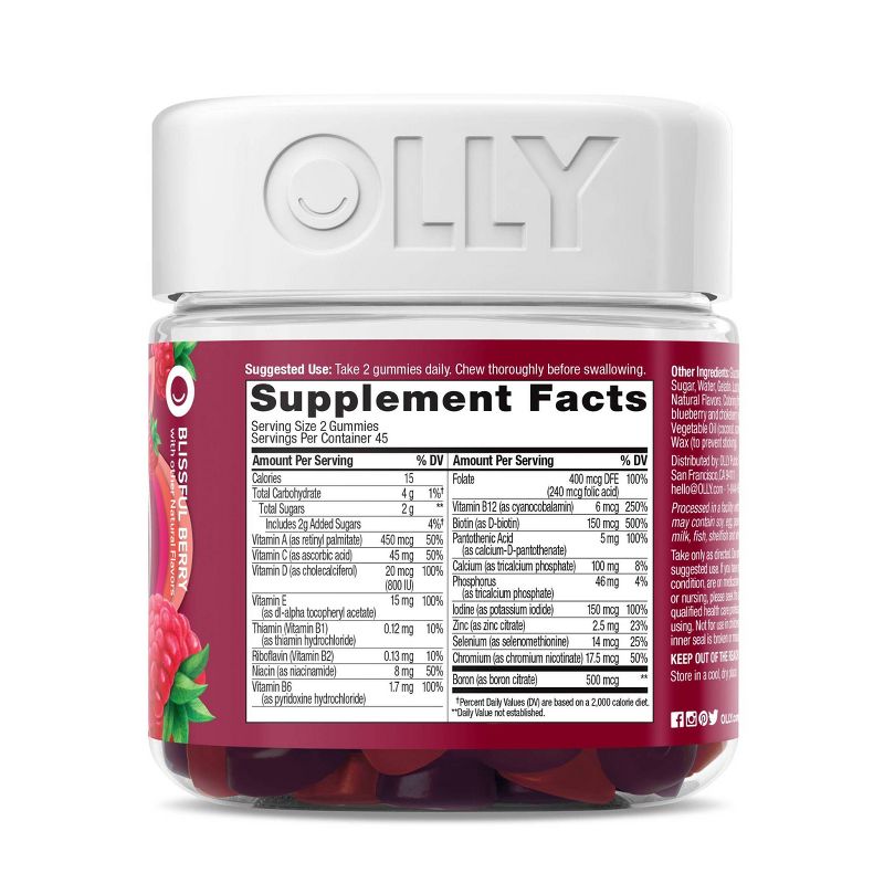 OLLY Women's Multivitamin Gummies - Berry - 90ct