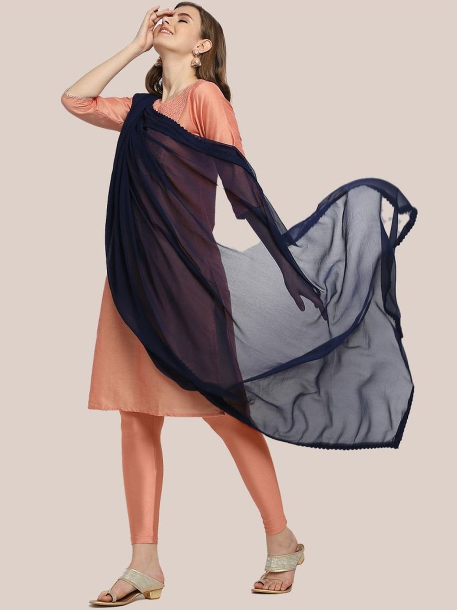 Dupatta Bazaar Navy Blue Dupatta