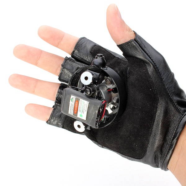LG02 Gloves 1mw Double Purple Swirl Laser Pointer Gloves 405nm Built-in Battery  Low