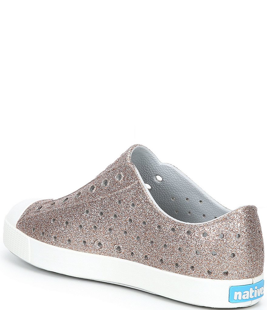 Native Girls' Jefferson Bling Glitter Slip-On Sneakers (Youth)