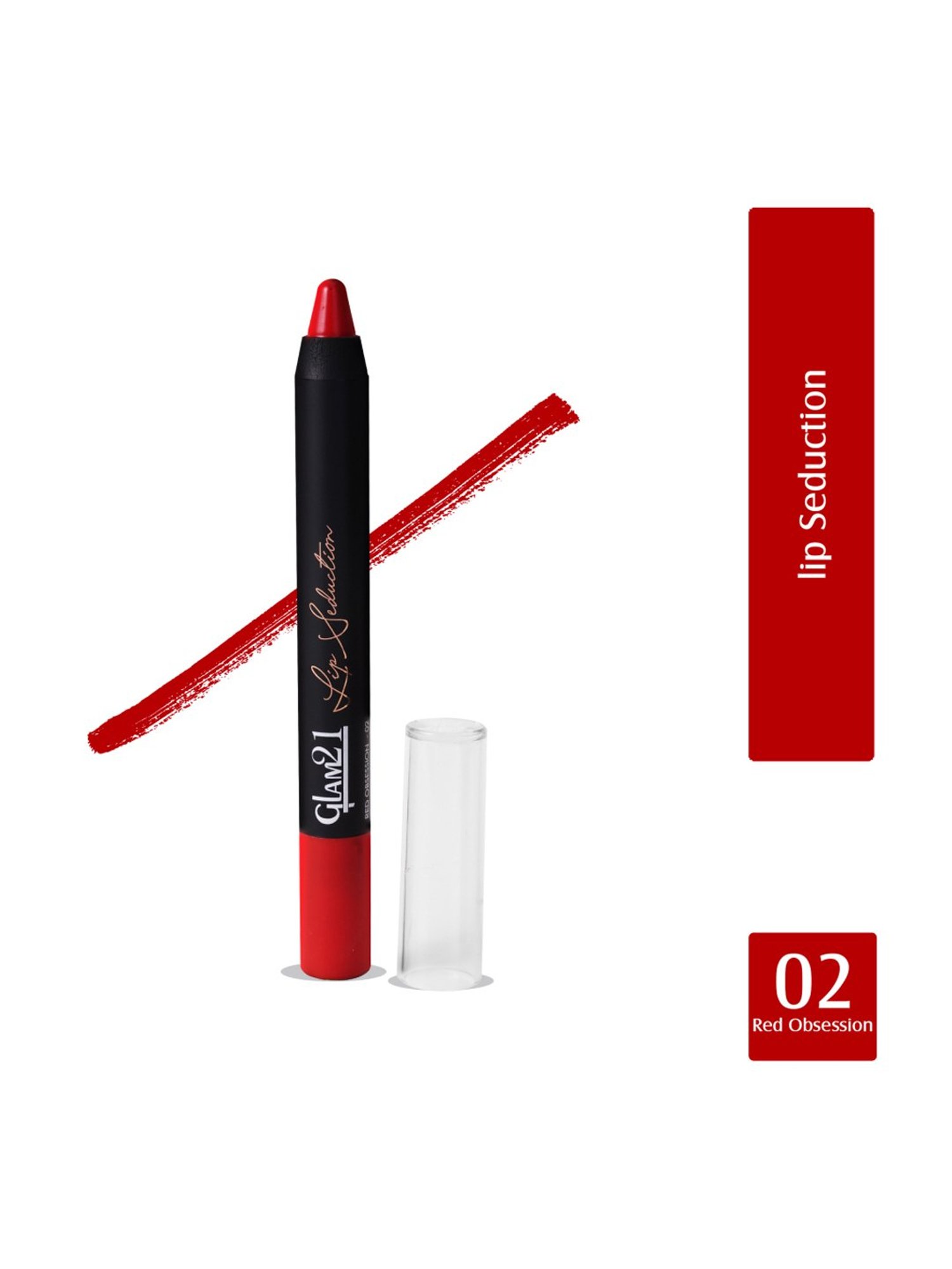 Glam21 Lip Seduction Crayon Lipstick 02 Red Obsession - 2.8 gm