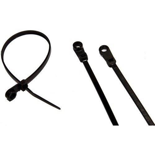 Morris 20334 UV Mounting Nylon Cable Tie with 40-Pound Tensile Strength, 6-Inch Length, Black, 100-Pack