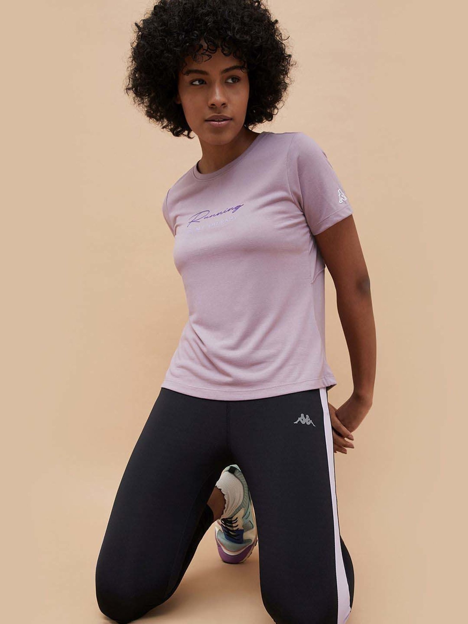 KAPPA Purple Printed Sports T-Shirt
