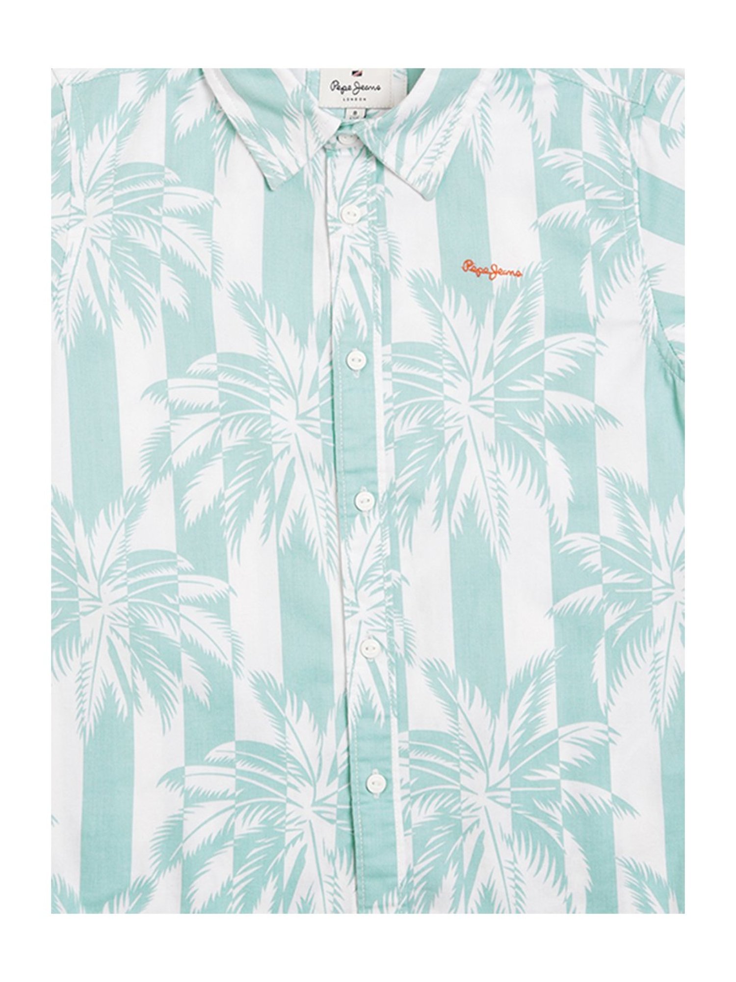 Pepe Jeans Kids Sky Blue Printed Shirt