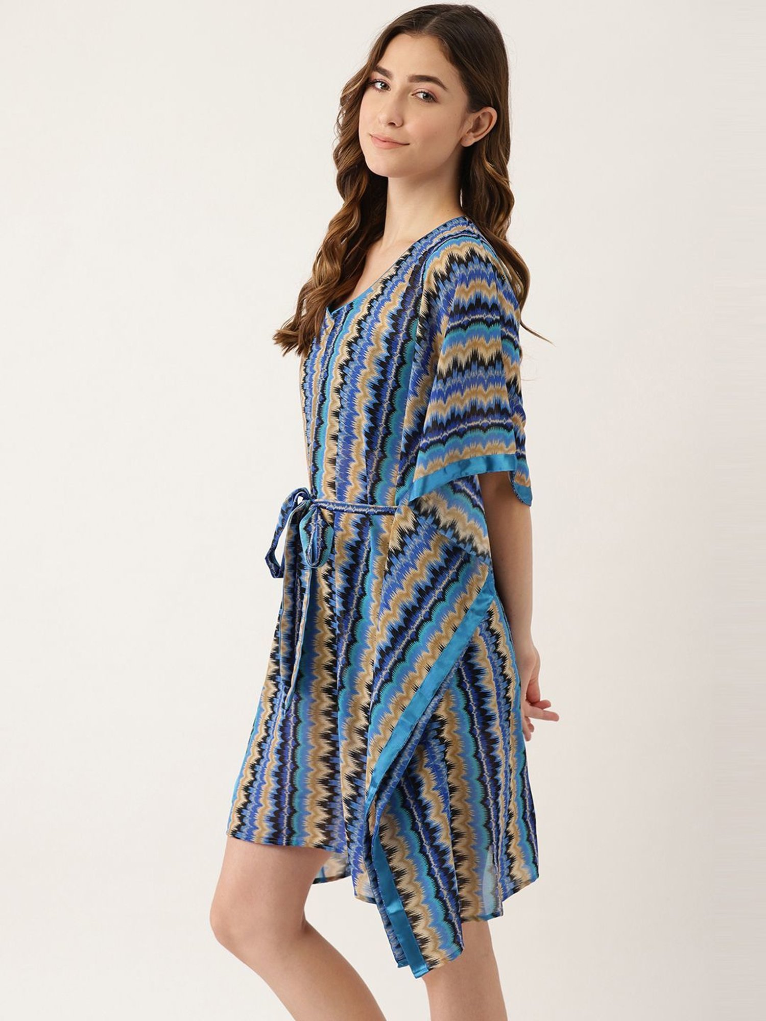Ms.Lingies Blue Printed Kaftan