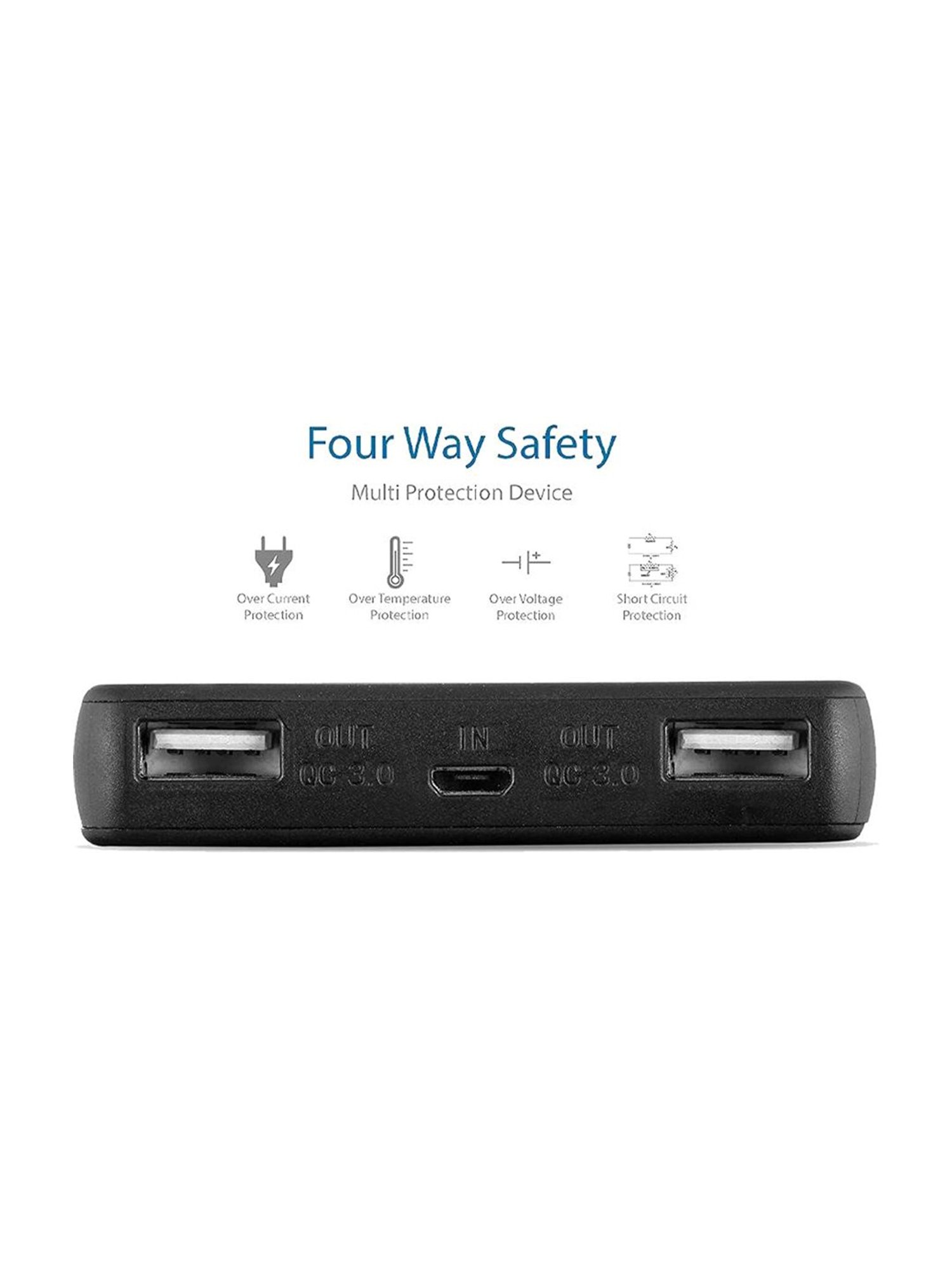 LCARE 18W Power Bank 20000mAh With QC 3.0 LED Indicator (Black)