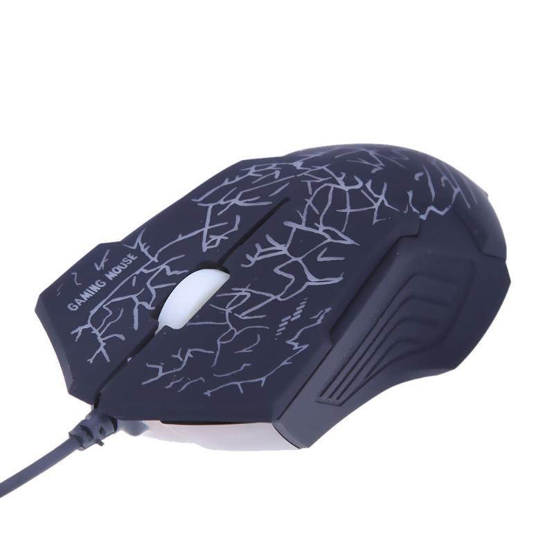Professional Wired Computer Mouse Gamer Mice USB Port 3 Keys 2500DPI Optical Colorful Backlight Home Office PC Gaming Mouse
