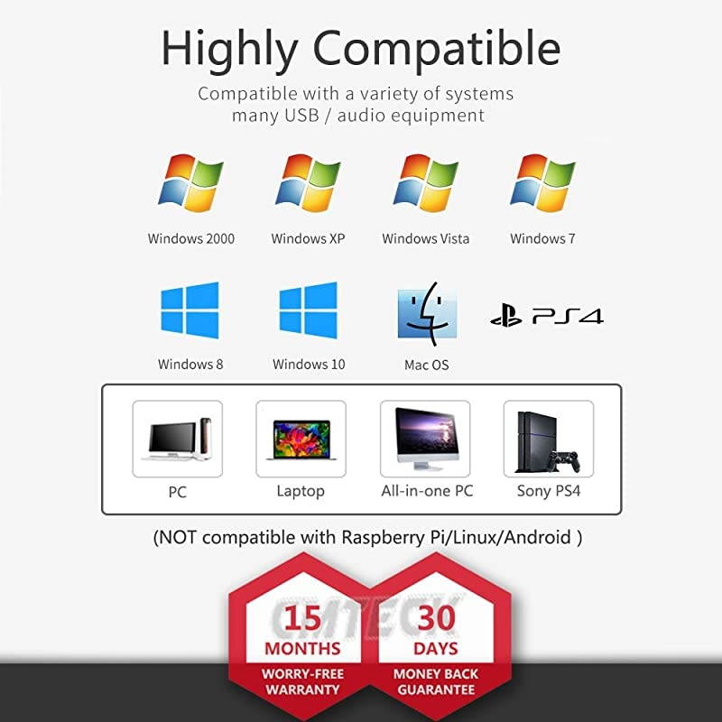 Computer Microphone Plug Play Desktop Omnidirectional Condenser PC Laptop MicMute Button with LED Indicator Compatible with WindowsMac Ideal for YouTubeSkypeRecordingGames15m 5ft