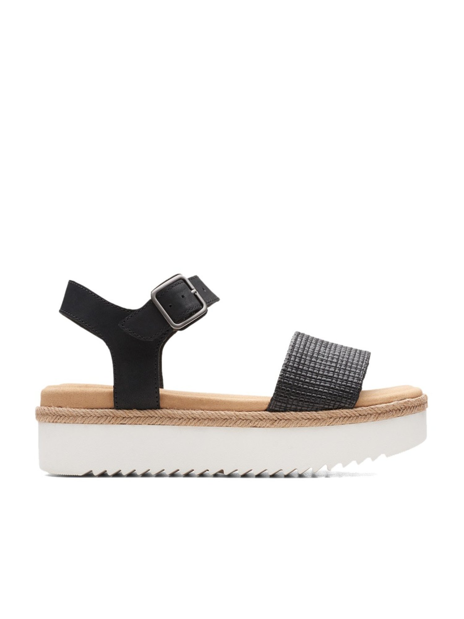 Clarks Women's Black Ankle Strap Sandals