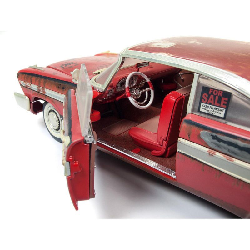 1958 Plymouth Fury "Christine" Dirty / Rusted Version 1/18 Diecast Model Car by Autoworld