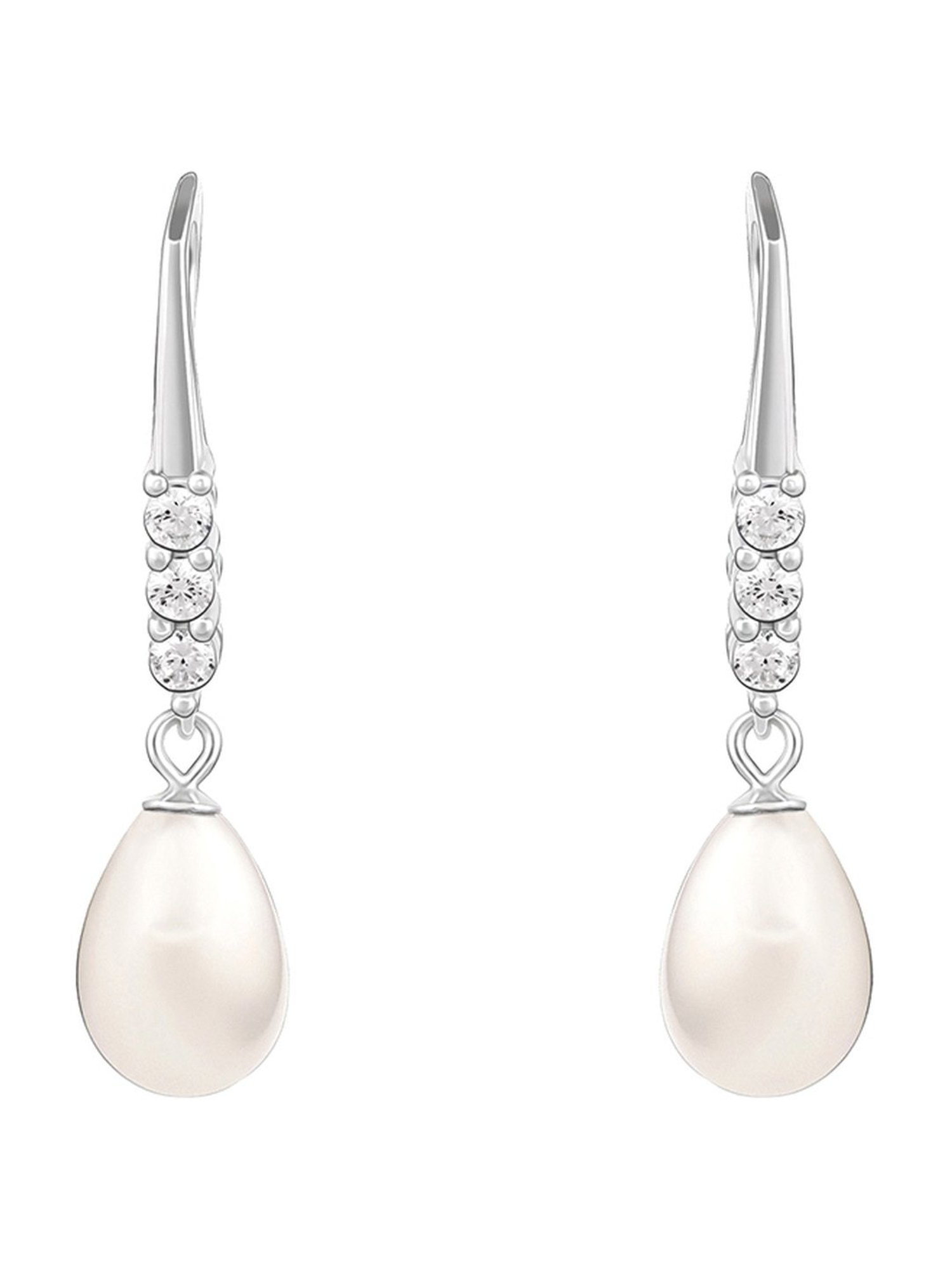 GIVA Anushka Sharma Love is Everywhere 92.5 Sterling Silver Silver Drops of Pearl Earrings