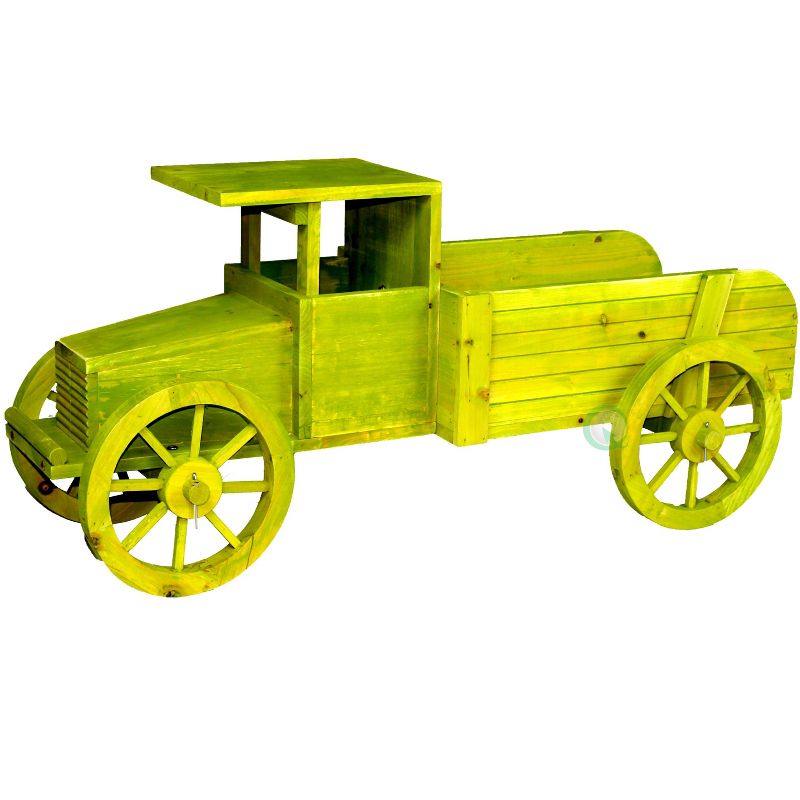 Gardenised Old Style Wooden Car Garden Planter