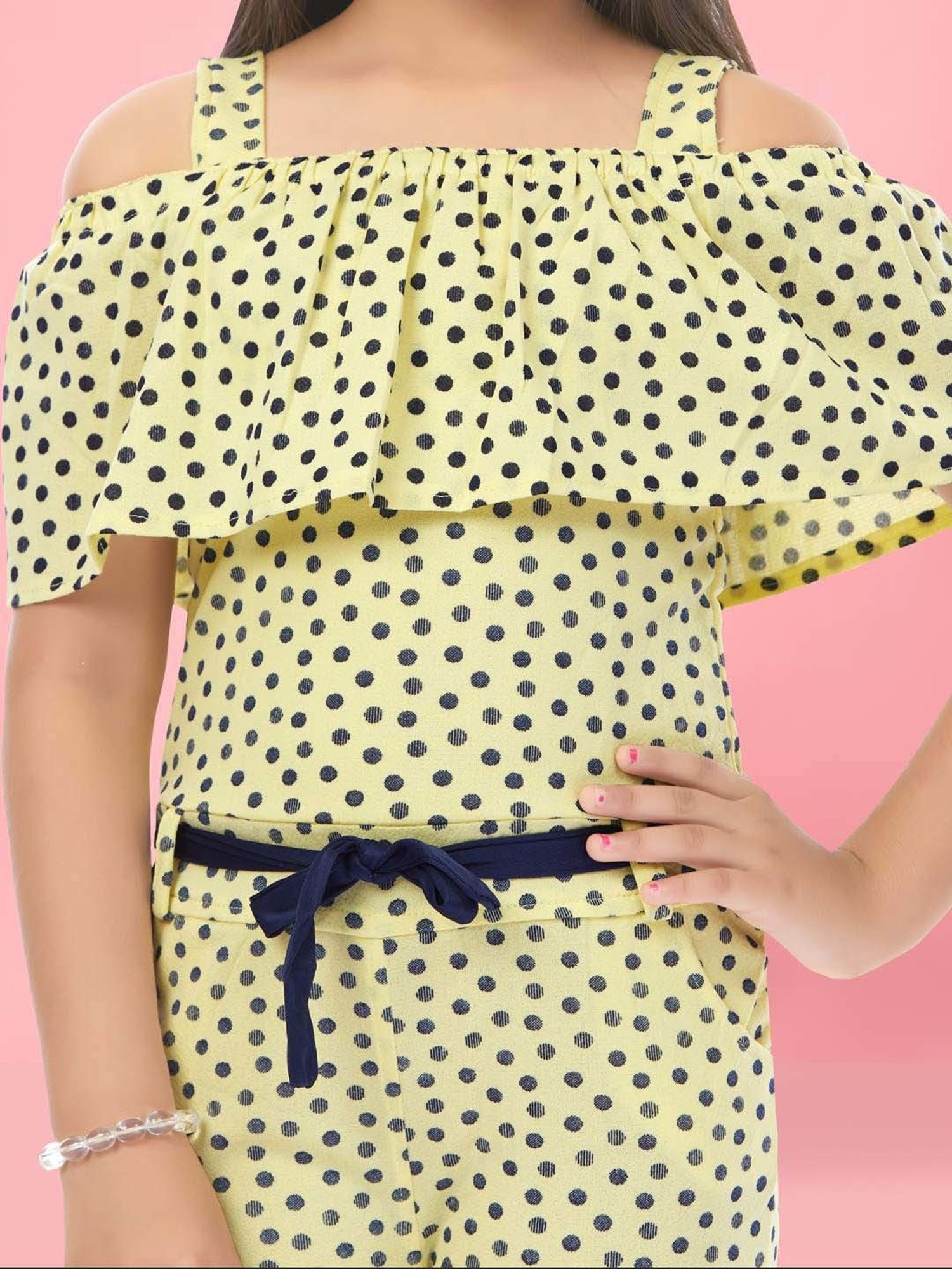 Stylestone Kids Red Printed Jumpsuit