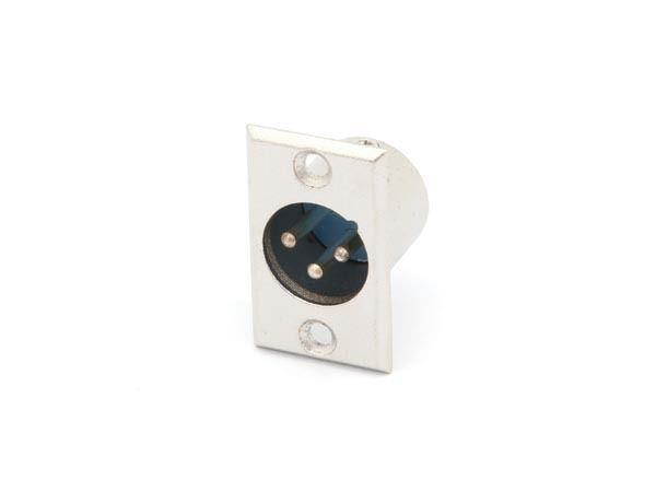 Velleman CA105 3-PIN XLR PANEL-MOUNT PLUG, NICKEL-PLATED