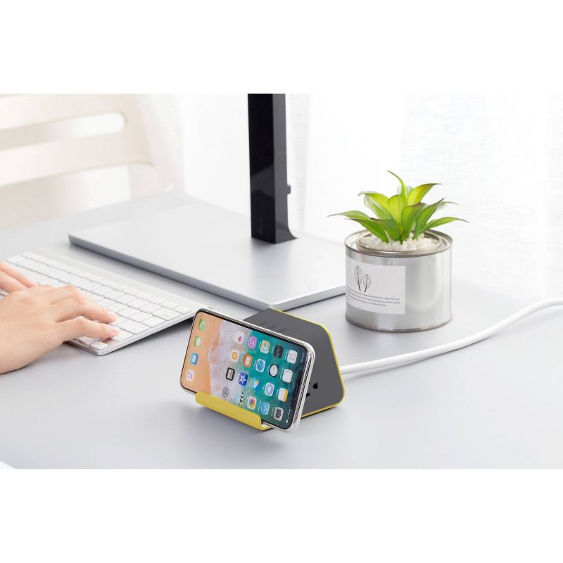 MyDesktop 29W Wireless Charging Stand with 3 USB Ports and 2 Power Outlets