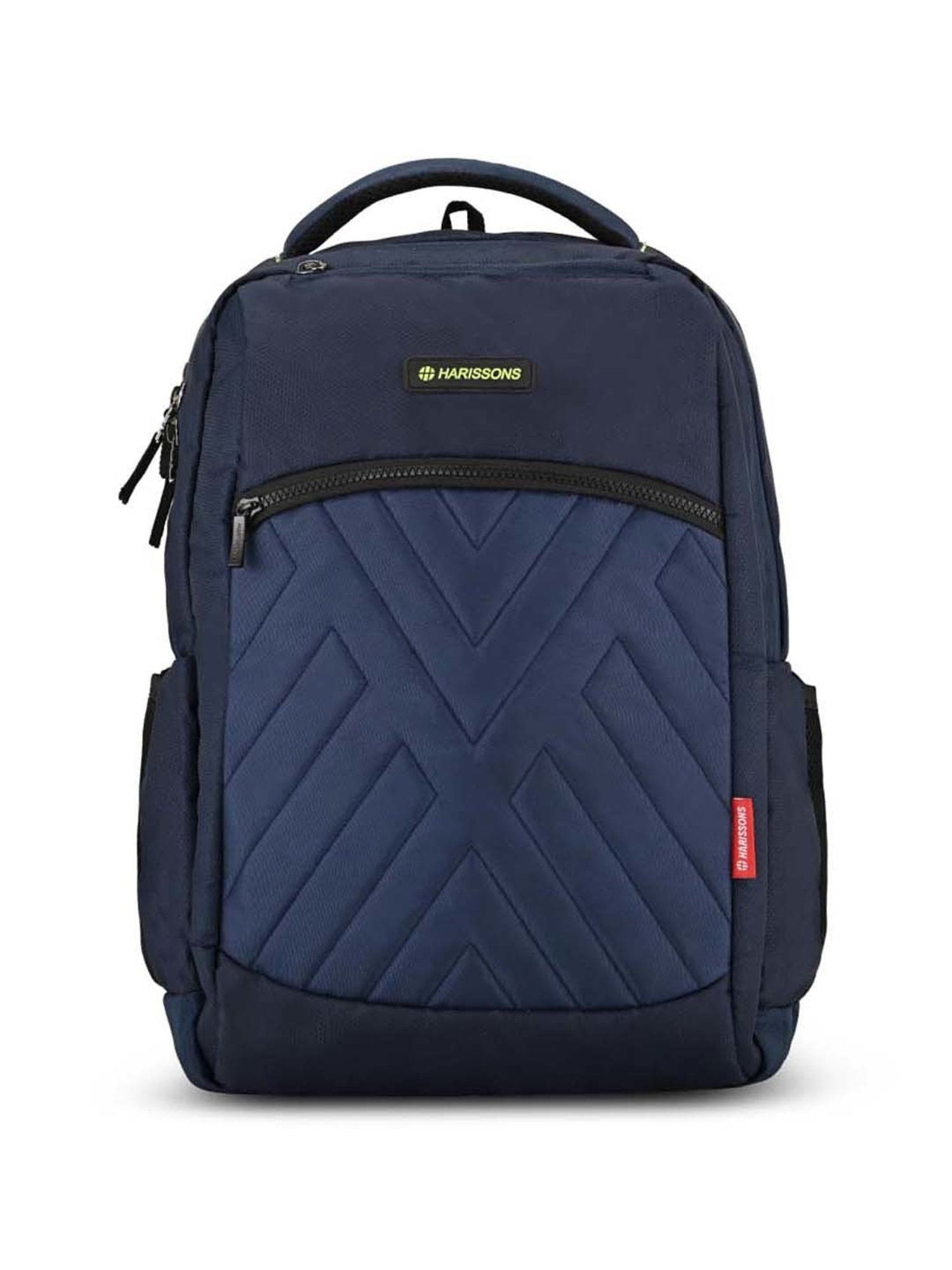 Harissons Nova Navy Blue Polyester Quilted Laptop Backpack - 26 Ltrs