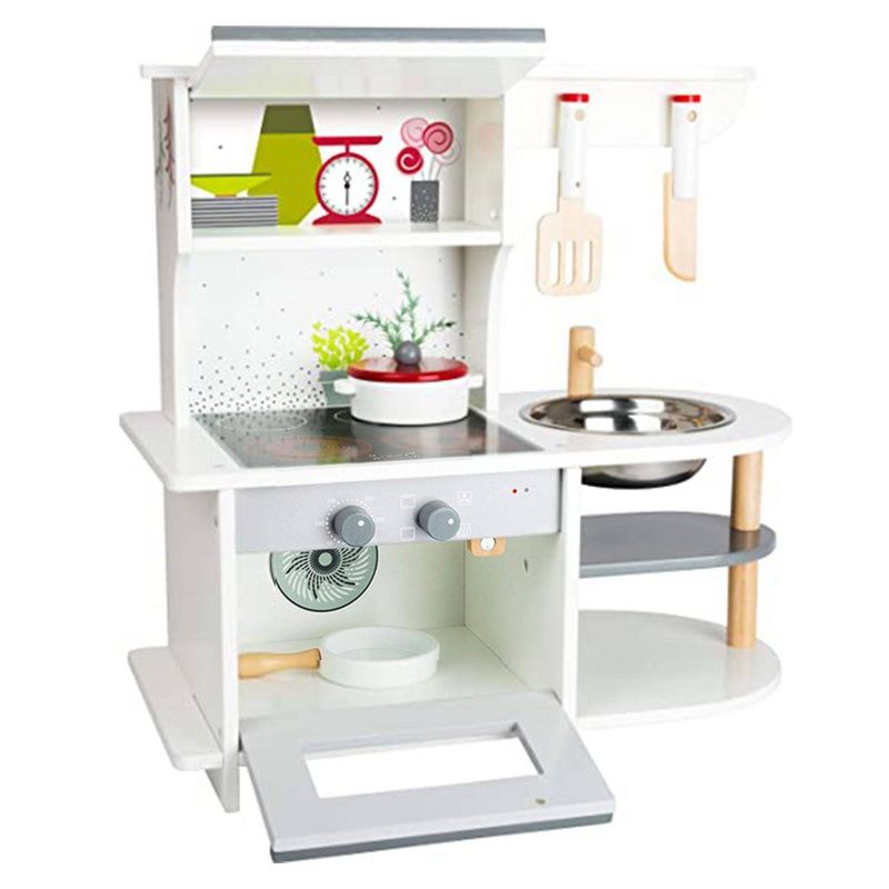 Melissa & Doug 11-Piece Brew and Serve Wooden Coffee Maker Set - Play Kitchen Accessories