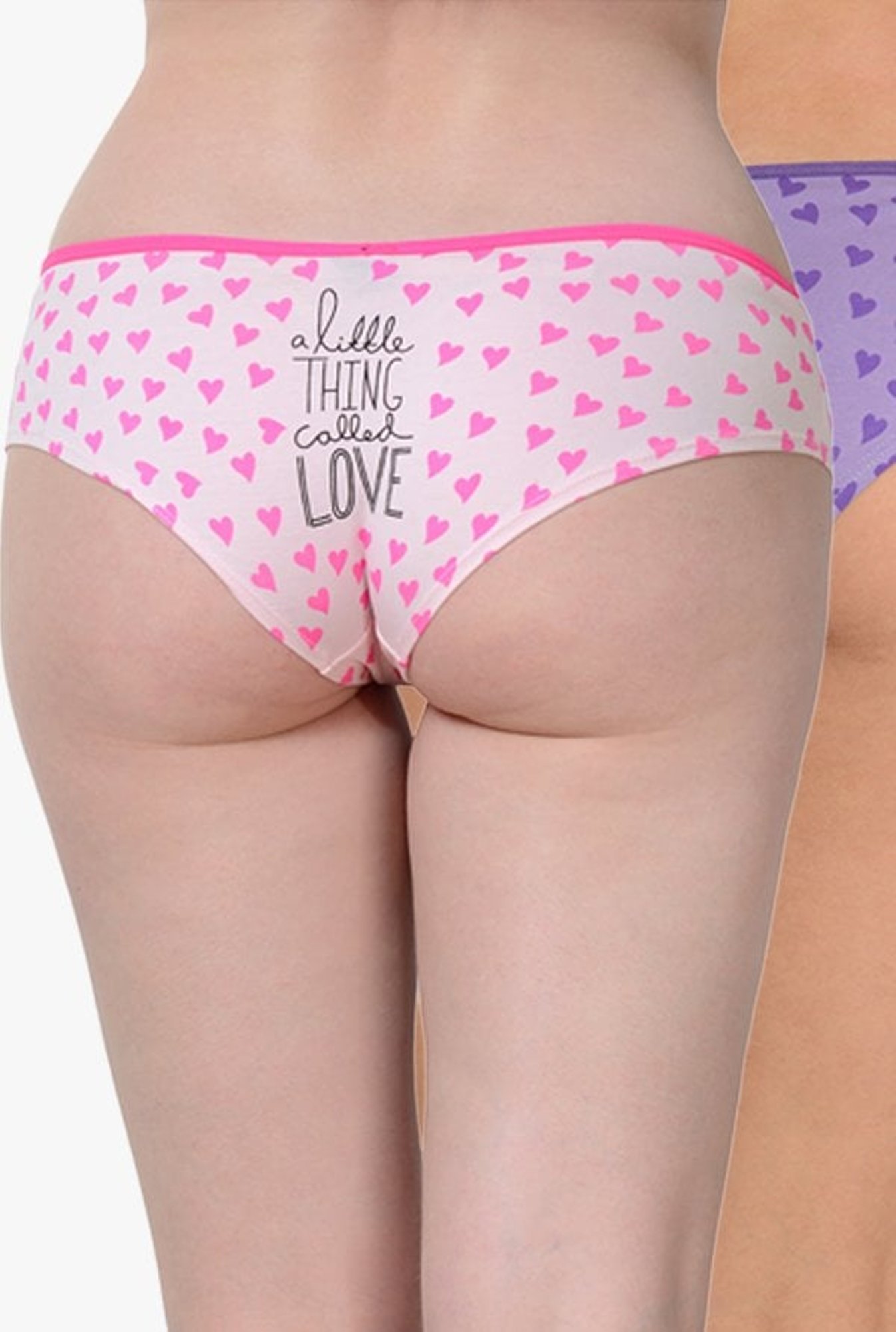 Da Intimo Purple & Pink Hipster Panty (Pack Of 2)