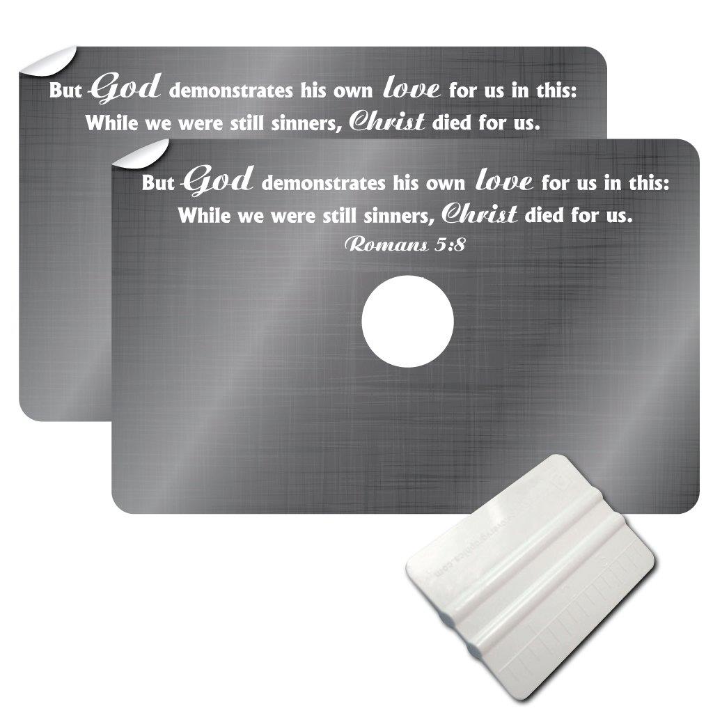 Macbook Air or Macbook Pro (13 inch) Vinyl, Removable Skin - Christian Theme - Romans 5:8