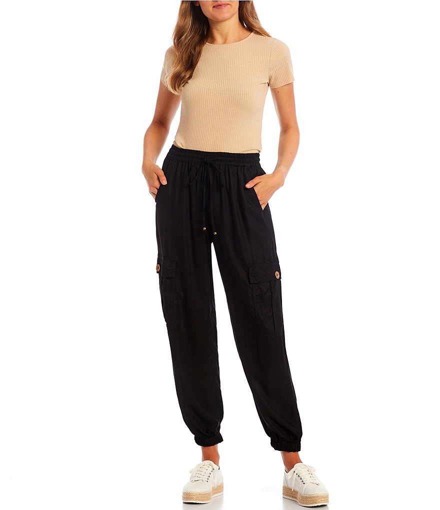 Angie High Rise Cargo Jogger Pants