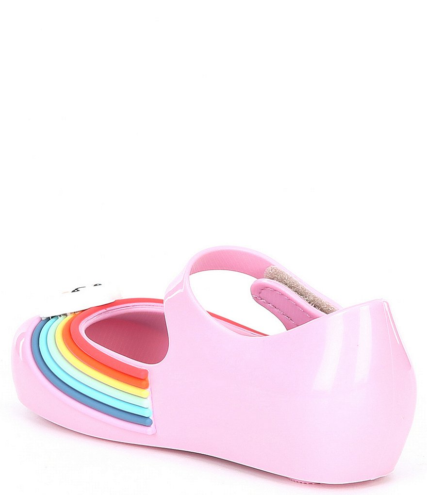 Mini Melissa Girl's Mini Ultra Girl Sunny Day Cloud And Rainbow Detail Mary Janes (Toddler)
