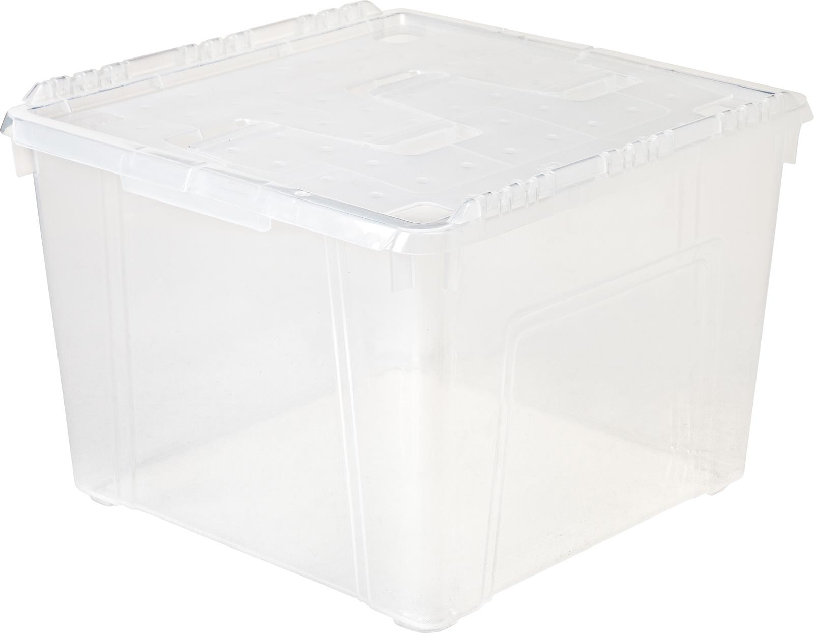 IRIS 60 Quart Wing Lid Storage Box, 6 Pack, Clear