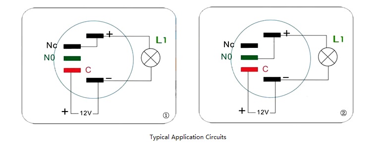 WWH-5pcs Self Locking Lamp Press Button- White