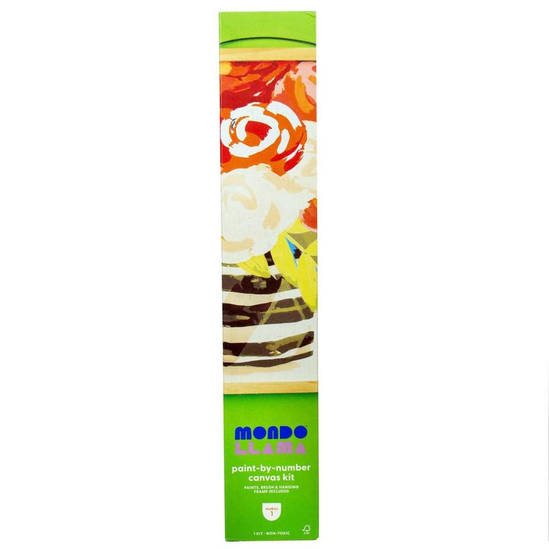 Paint-By-Number Canvas Kit Floral in Vase - Mondo Llama™