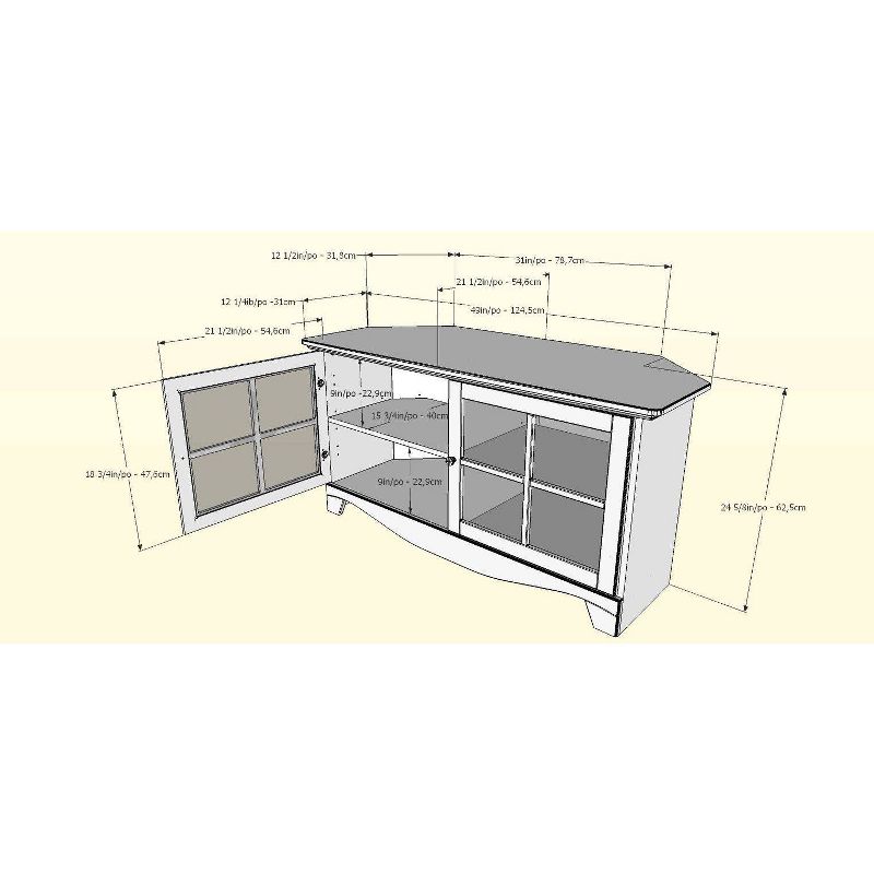 53" Pinnacle TV Stand Black - Nexera